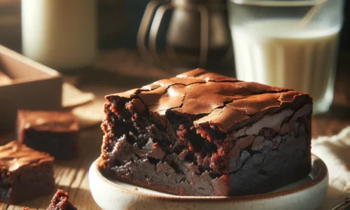 Eggless Fudgy Chocolate Brownie with Crinkle Top