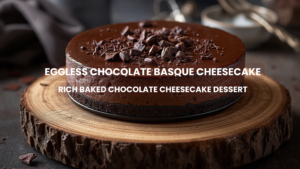 Eggless Chocolate Basque Cheesecake