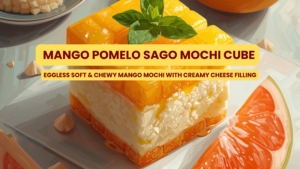 mango pomelo sago mochi cubes eggless mango mochi recipe with cream cheese