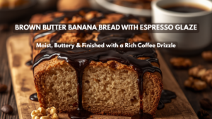 Brown Butter Banana Bread With Espresso Glaze